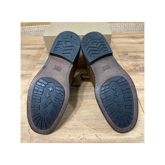 Frye Men's Tyler Lace Up Boots Cognac Full Grain Leather Size 8 NWOB Classic - Picture 11 of 12